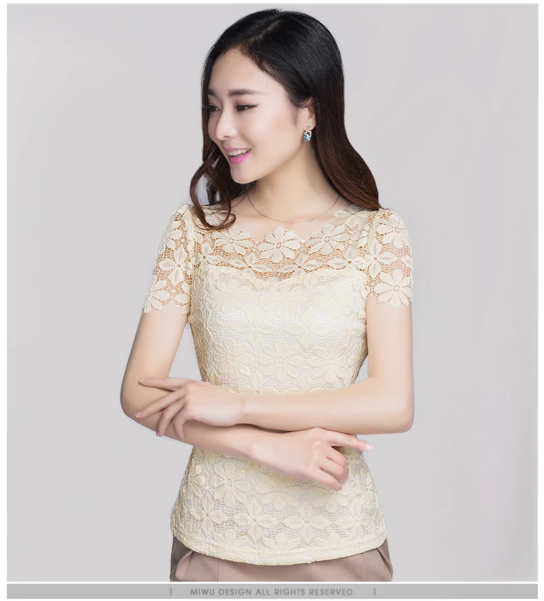 Женская кружевная рубашка первоклассника с коротким рукавом Весна 2021 лето новая