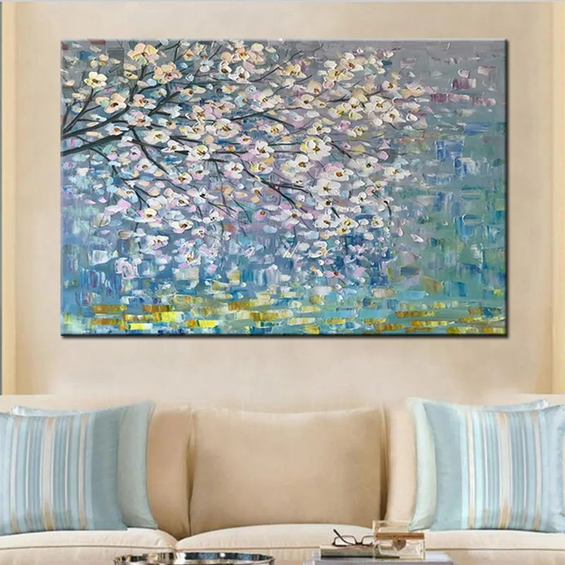 Расписанную Аннотация Ножи цветок масляной Картины на холсте современного