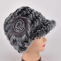 new real fur cap lady winter natural real rex rabbit fur hat women warm beanies 100 genuine real fur hat wholesale retail