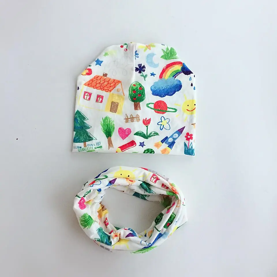 Шапка для младенцев детская Осенняя шапка с принтом собаки девочек и мальчиков