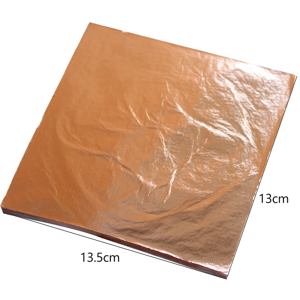 Листовая имитация золота листы из 100% медной фольги 100 листьев в упаковке 14x14 см