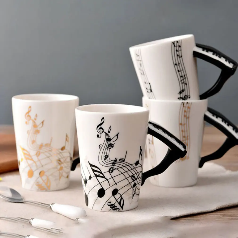 Портативная чашка для воды Керамическая форма пианино музыкальная