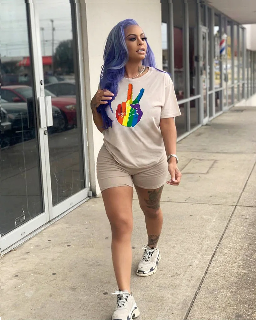 2019 повседневный летний однотонный комплект из 2 предметов с коротким рукавом