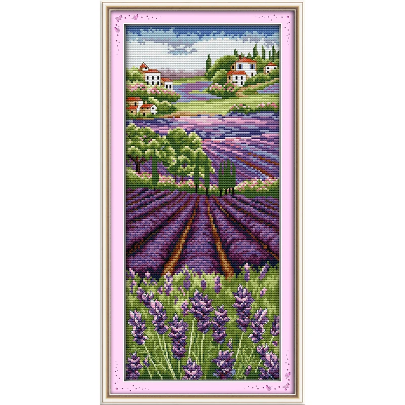 

Everlasting Love Christmas Lavender Champaign Ecological Cotton Cross Stitch 11CT And 14CT Printed New Store Sales Promotion
