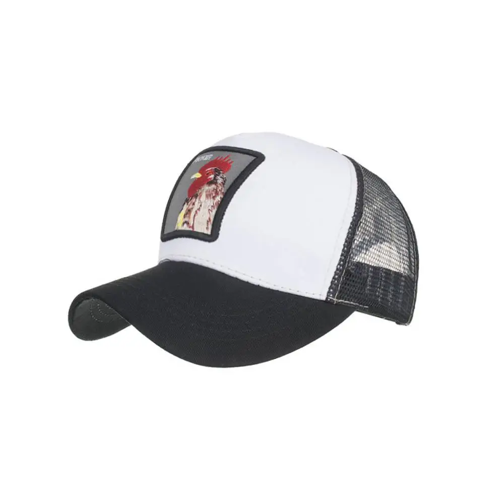 Лидер продаж унисекс модные Животные вышивка сетки шапки Хип Хоп шляпа летние