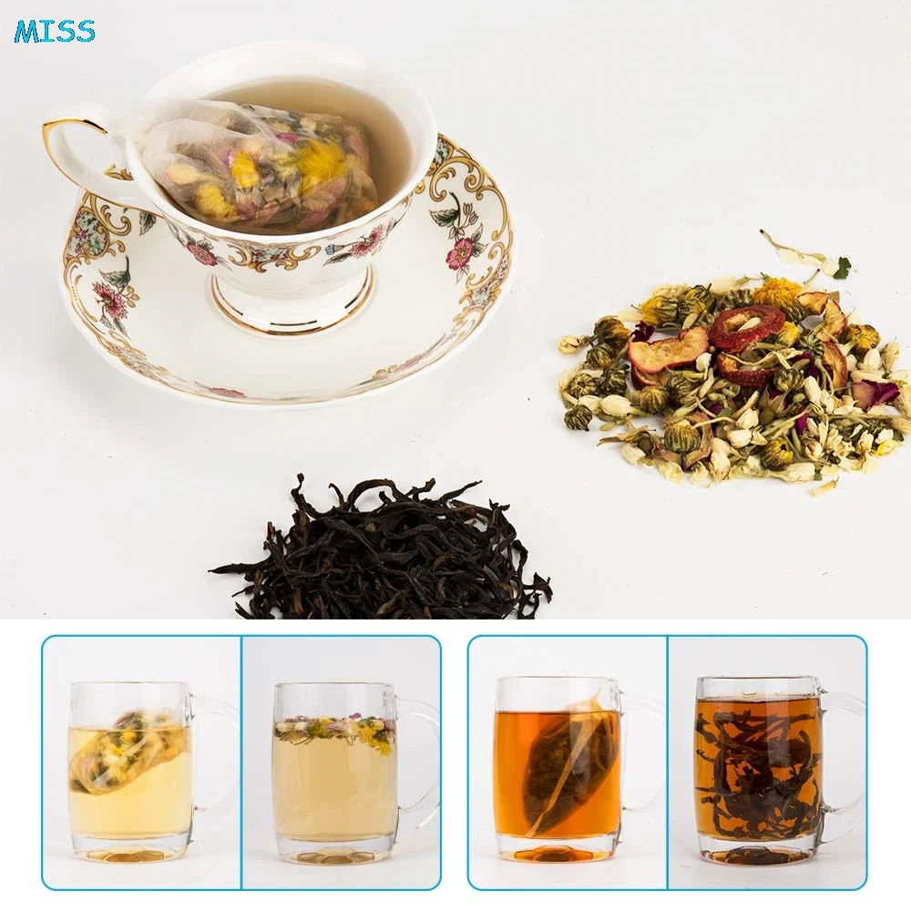 PLA биоразлагаемые пустые пакетики для чайных фильтров из кукурузного волокна