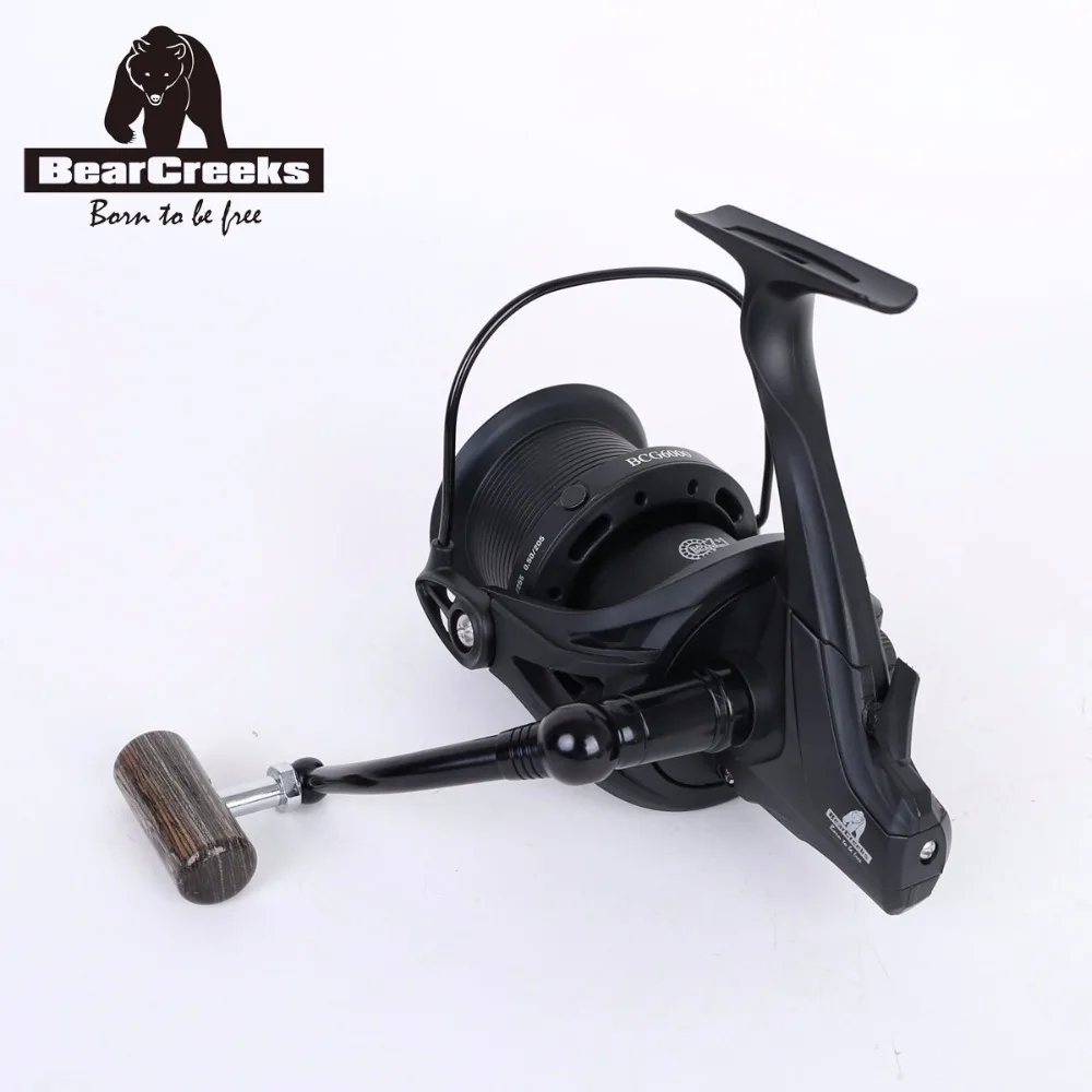Рыболовные катушки BearCreeks BCG6000 Карп длинная литая большая спиннинговая катушка |