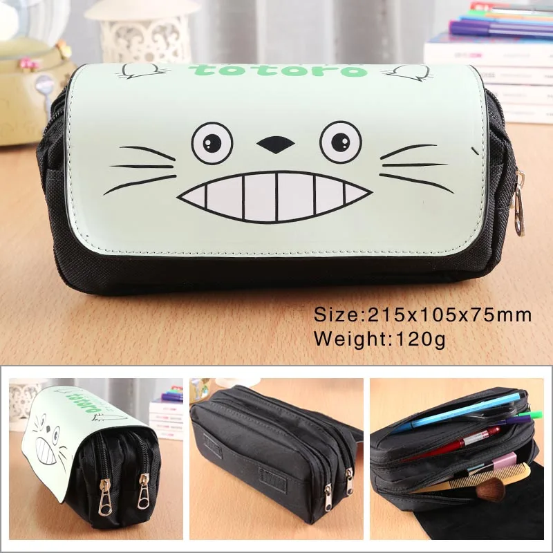 My Neighbor Totoro 2 Аниме Lovelive пенал Карманный Монстр Студенческая сумка для канцелярских принадлежностей TouHou проект молния макияж портативный пенал - Цвет: My Neighbor Totoro 2