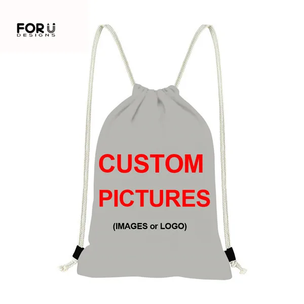 Custom Z3 FORUDESIGNS/Персонализированное изображение или логотип шнурок сумки для женщин/для мужчин маленький рюкзак повседневное Ruck Sack детей Cinch ежедневно Mochila - Цвет: Custom Z3