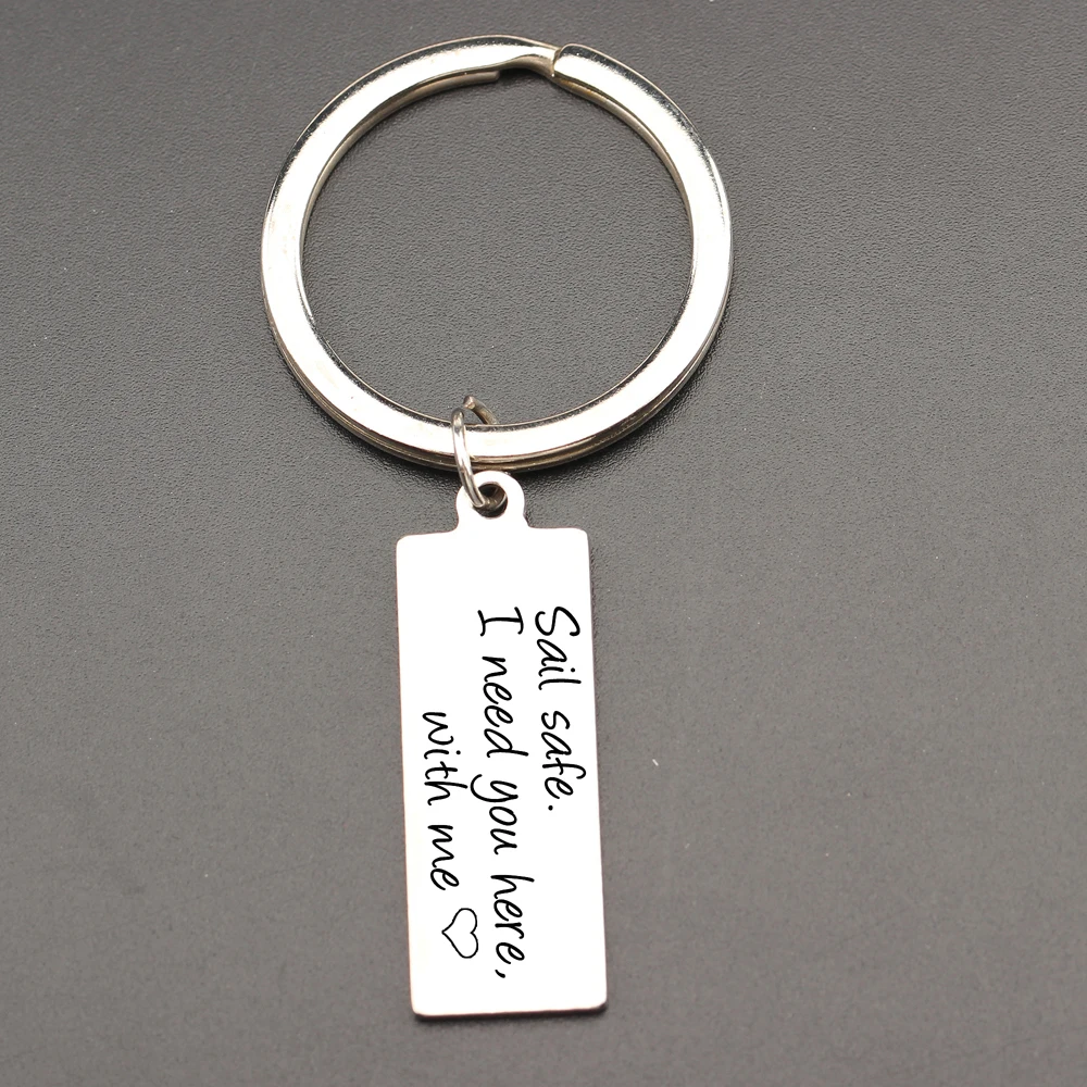 Персонализированный аксессуар из сплава брелок с надписью Sail Safe я хочу чтобы вы