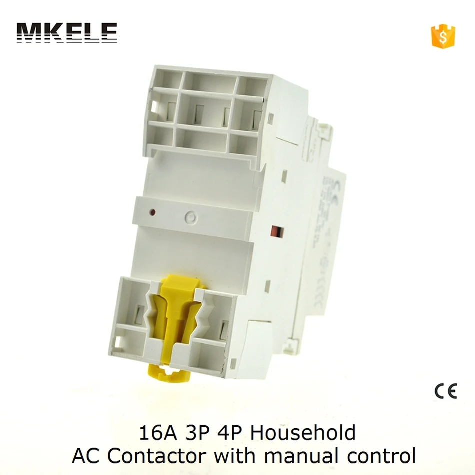 MKWCT-16M 3P 3NO 16A 220V 50or60HZ Din Rail Household AC Contactor Operated By Manual Control contator | Обустройство дома
