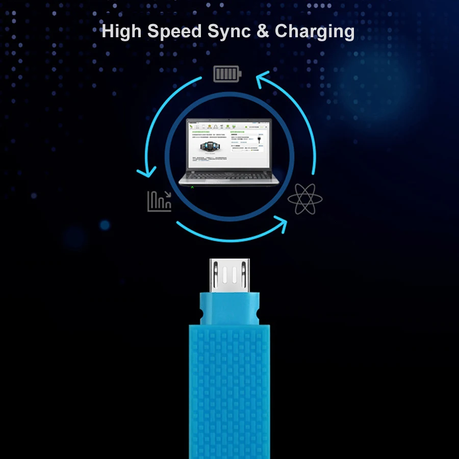 Micro USB кабель с брелком 2A Быстрая зарядка для передачи данных зарядный мобильного