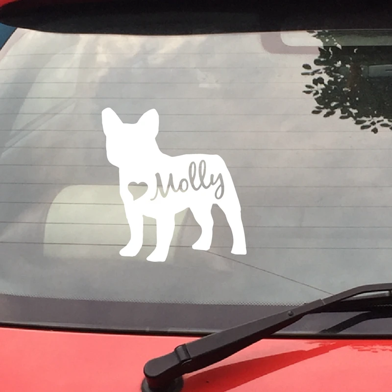 Персонализированная виниловая наклейка в виде французского бульдога наклейки