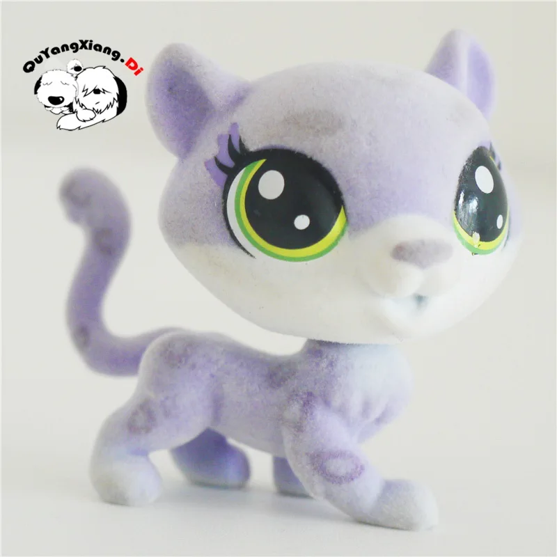 

CW057 Pet Shop Animal Plush purple spot leopard doll action Figure