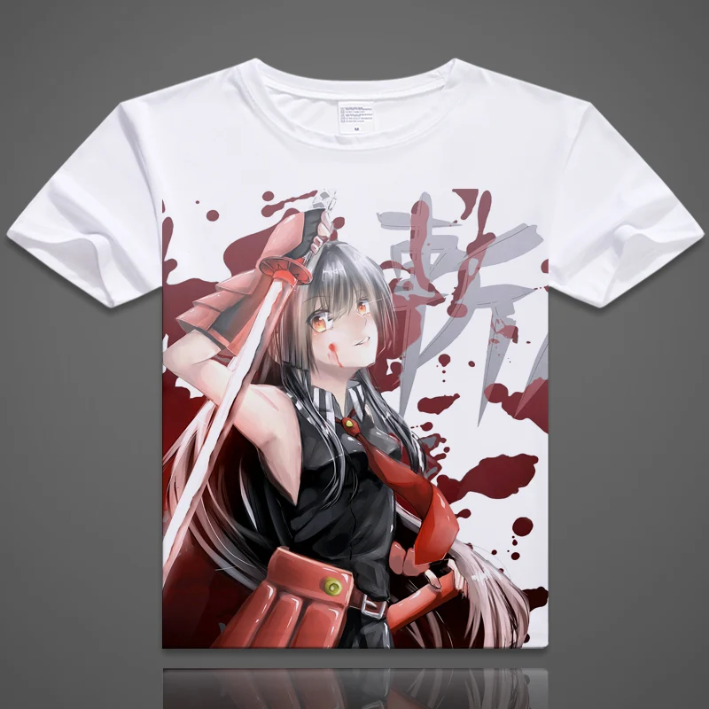 Футболка аниме Akame ga KILL косплей футболка с коротким рукавом Tatsumi дышащие топы