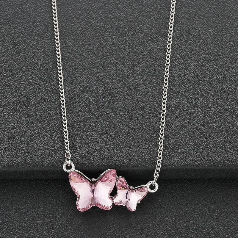 Женский ювелирный комплект из колье и серёг в виде бабочки|Ювелирные наборы| |