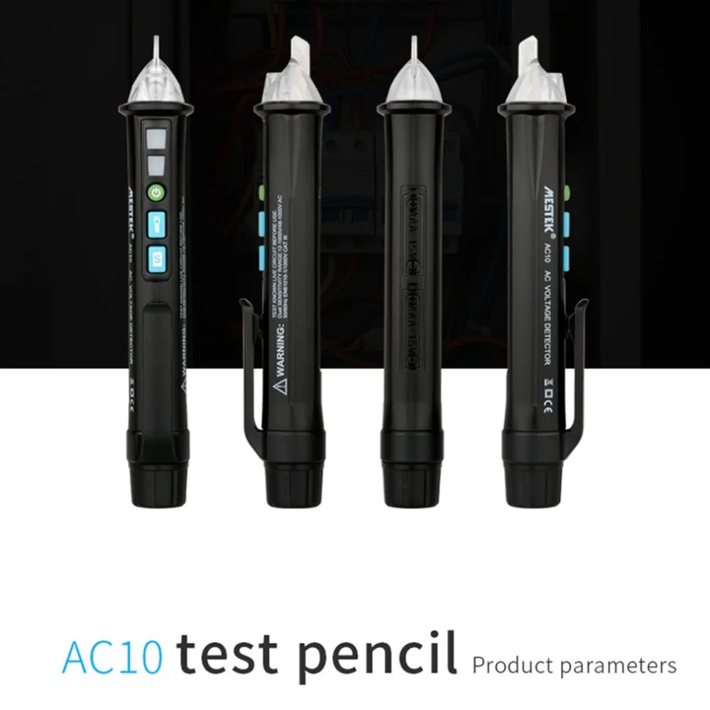 Ручка тестер напряжения MESTEK AC10 Бесконтактный детектор регулируемый диапазон
