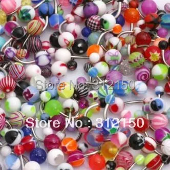 2 шт Бесплатная доставка топ микс живота кольца пупка кнопки Бары Мода УФ пирсинг