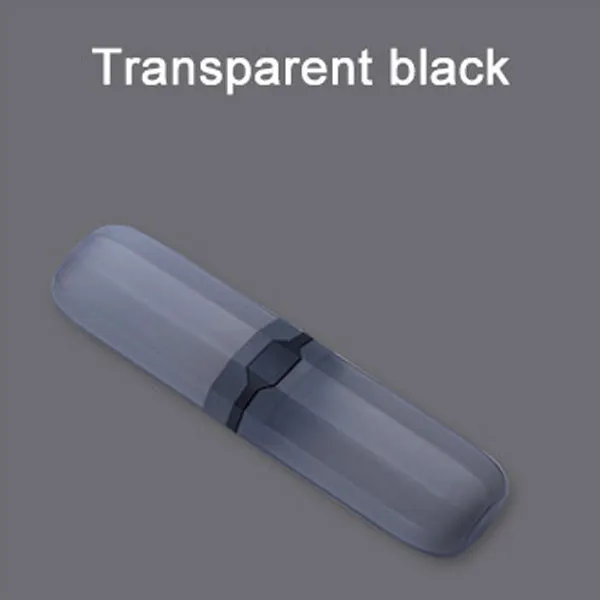 black Портативный держатель для зубной пасты и щетки коробка для домашнего хранения чашка для путешествий походная зубная щетка для хранения аксессуары для ванной комнаты - Цвет: black