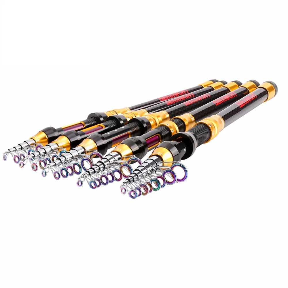 Портативная телескопическая рыболовная удочка REAVER Carbon 1 8 м 2 4 7 3 0 6 спиннинг
