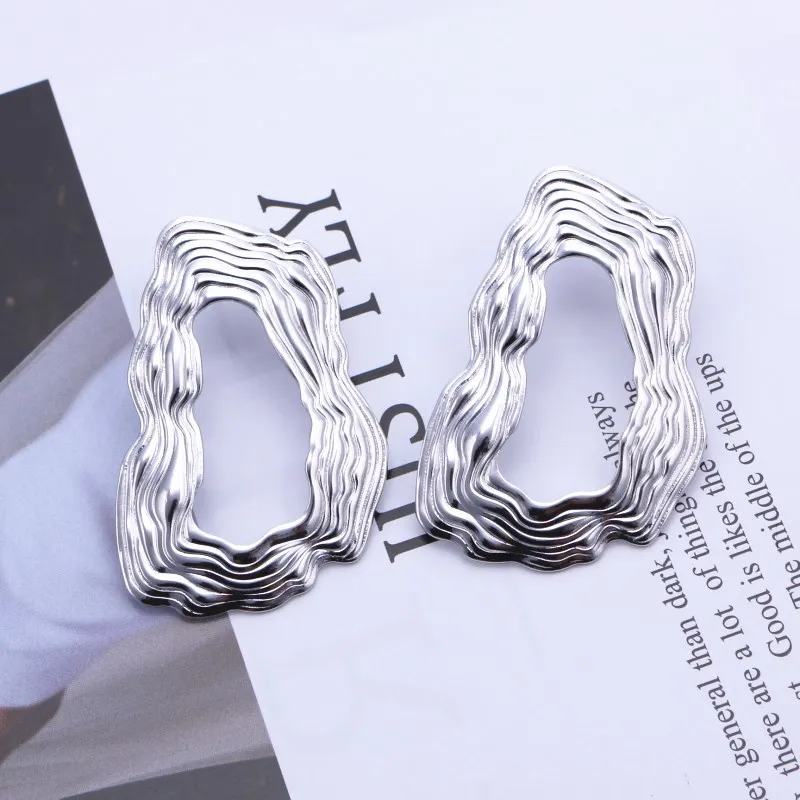 148 silver European& American Exaggerated Round Coin Drop Earring for Women Pendientes Vintage Geometric Metal Large Earrings Jewelry Gift - Окраска металла: 148 silver