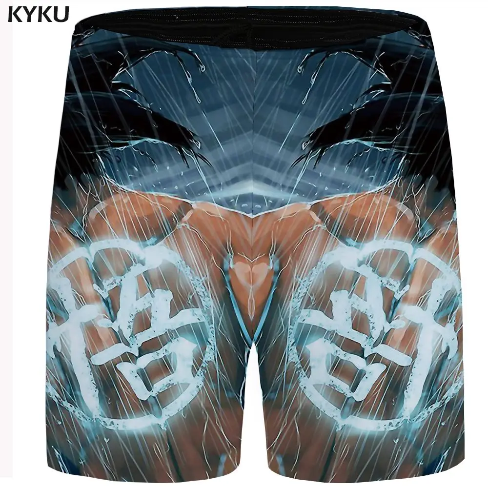 Mens Shorts 02 KYKU Dragon Ball короткие мужчины забавные повседневные шорты Гоку 3d короткие Гавайи пляжные шорты желтый мужские шорты лето большой размер - Цвет: Mens Shorts 02