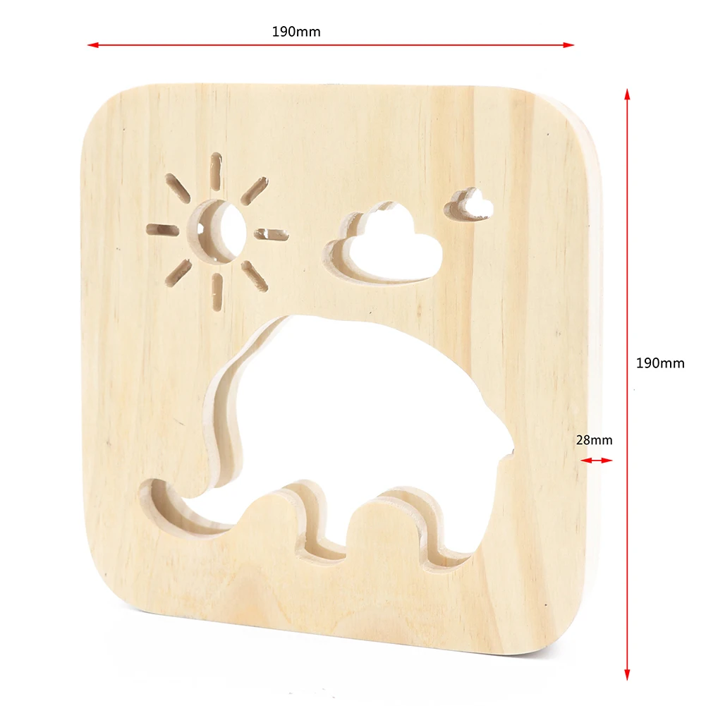

Lovely Elephant Sun Cloud LED Night Light USB Kids Room Bedside Table Lamp Decor