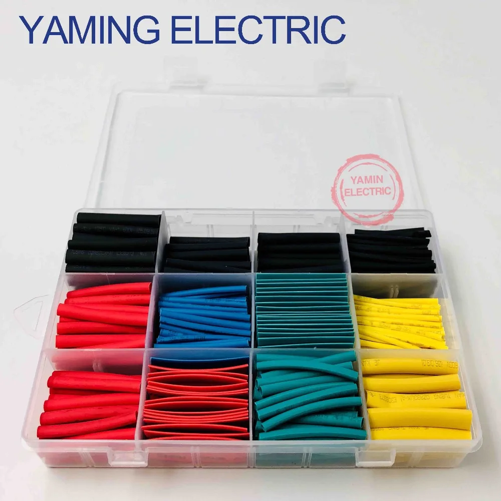 

530pcs/set Heat Shrink Tubing Ratio 2:1 Wrap Wire Cable Sleeve Kit Insulation Shrinkable Tube Assortment Electronic Polyolefin