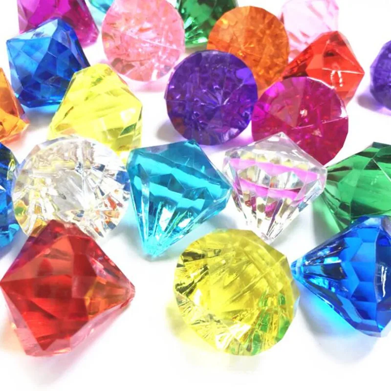 mix colors Дети Мальчики Девочки Акриловые Кристалл Искусственный алмаз Драгоценности Дети DIY повесить Бисер для игр драгоценные камни День рождения сувениры Рождество Хэллоуин - Цвет: mix colors