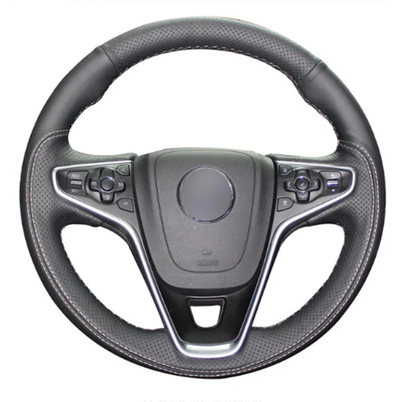 DIY Швейные-on из искусственной кожи крышка рулевого колеса точное подходят для Buick