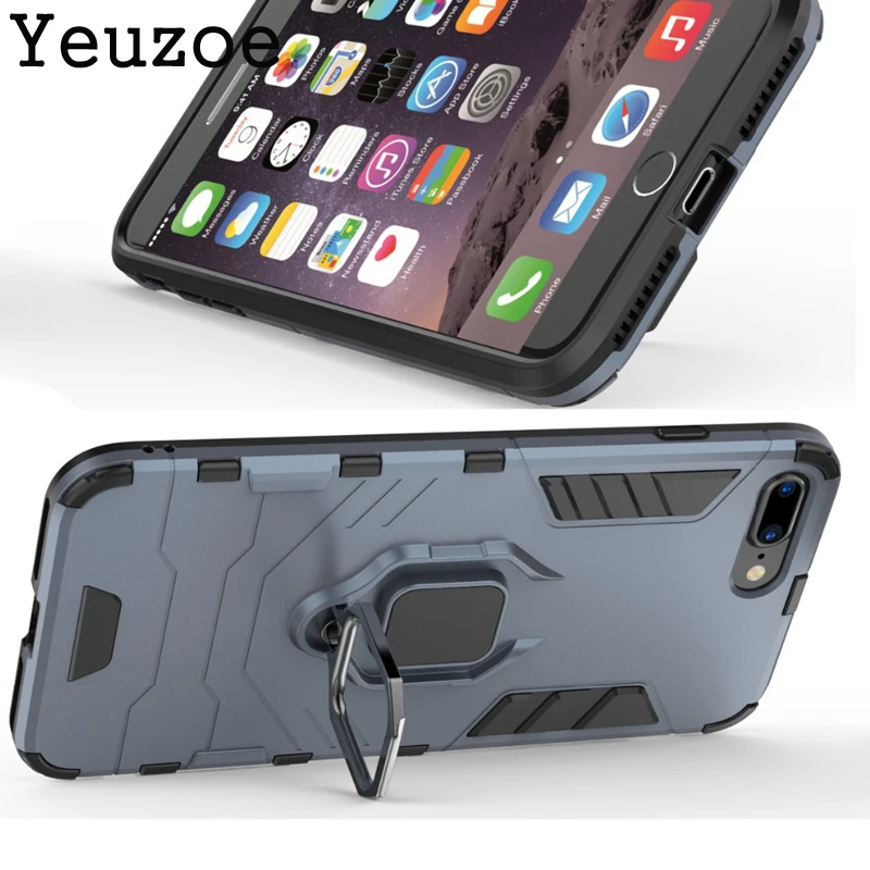 Роскошный чехол Yeuzoe с кольцом-держателем жесткая задняя крышка для iPhone 5 5S 6 6s 7 8 Plus