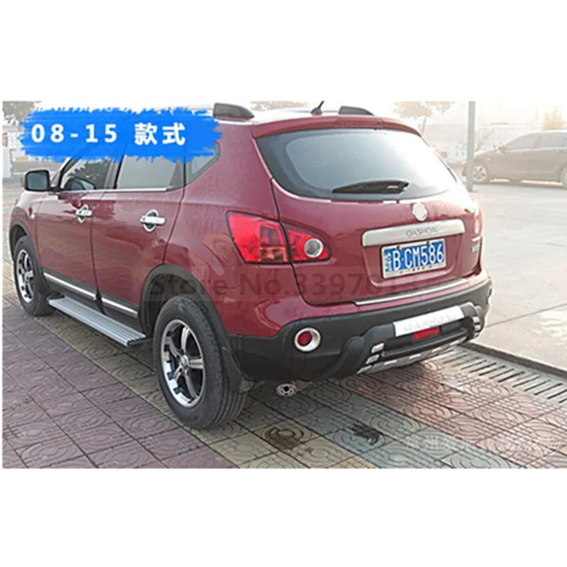 Автомобильный Стайлинг для NISSAN QASHQAI 2008- Передний+ задний бампер диффузор бамперы для губ защитная накладка АБС хромированная отделка