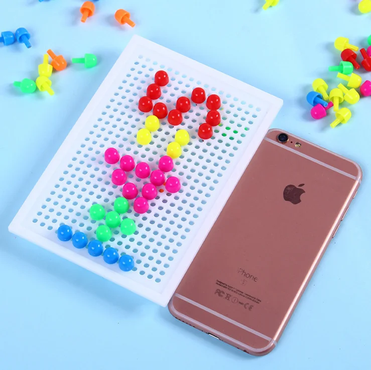 96 шт./компл. 3D пазл гриб ногти интеллектуальные игры DIY ногтей пластиковый фонарик