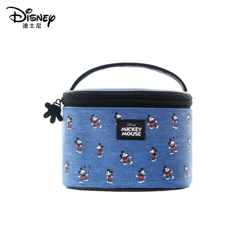 

Disney genuine Minnie fashion portable ladies multi-function storage bag cosmetic bag blue Mickey mouse purse