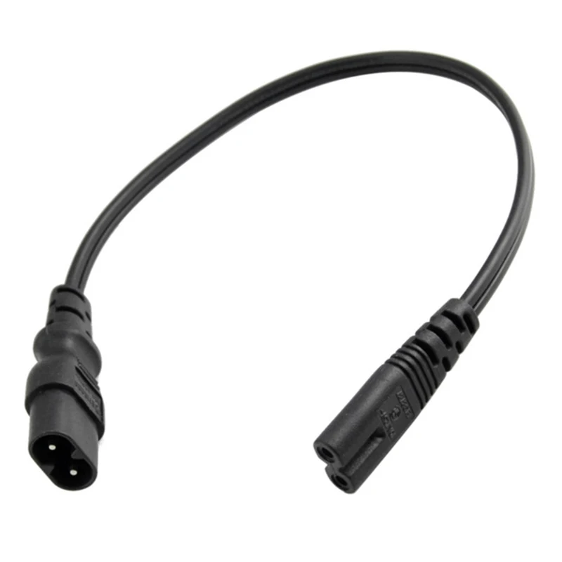 2 шт. IEC 320 контактный C7 гнездовой к C8 мужской рис. 8 адаптер питания 0 3 м шнур IEC320
