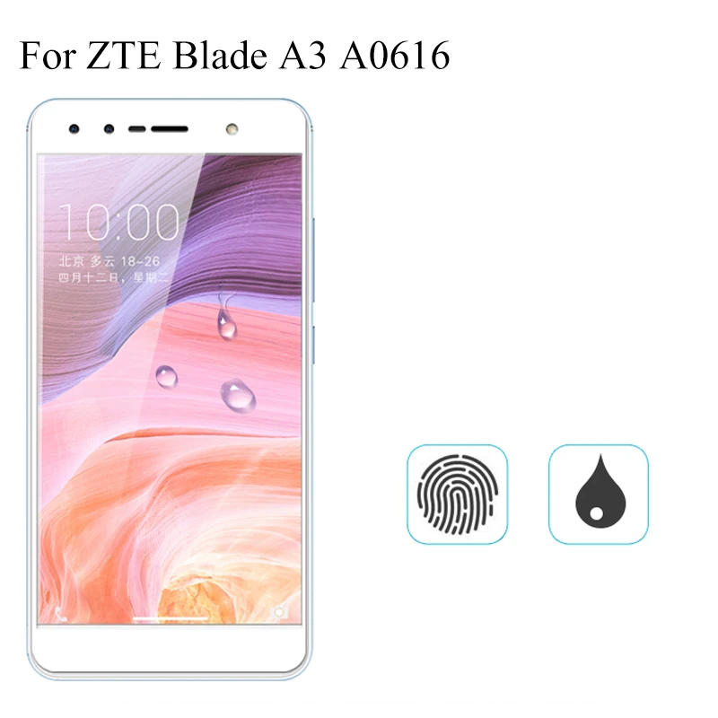 Ультратонкое защитное закаленное стекло для экрана ZTE Blade A3 A 3 A0616 2 шт. полная