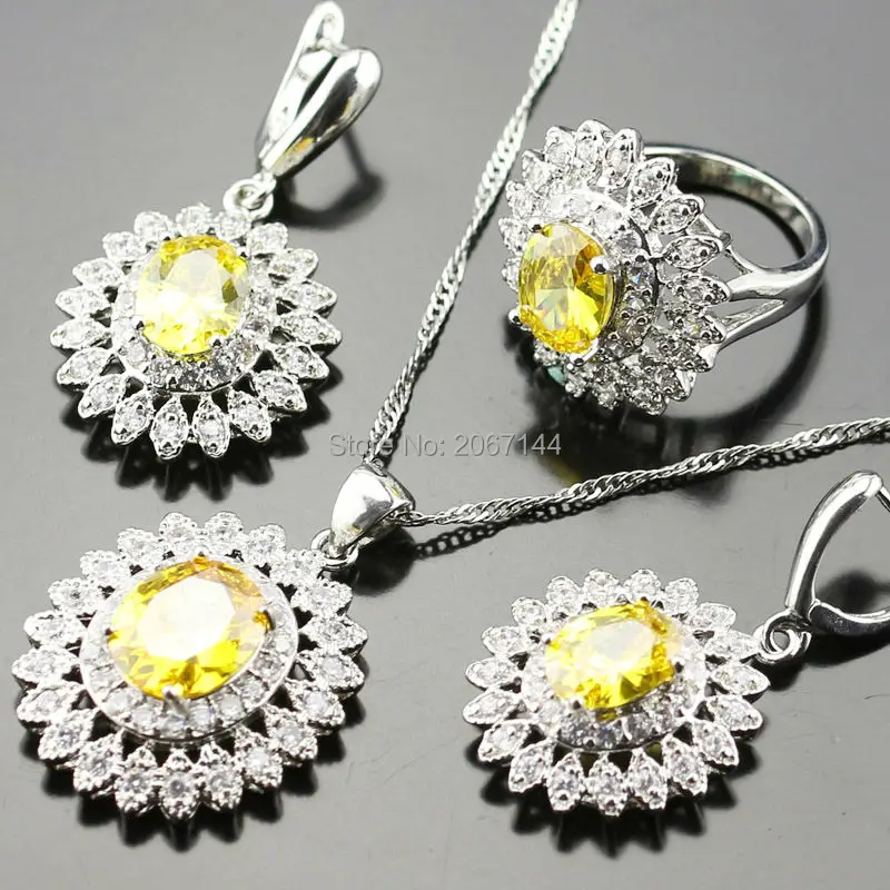 Набор украшений для женщин 925 логотип Серебряный цвет