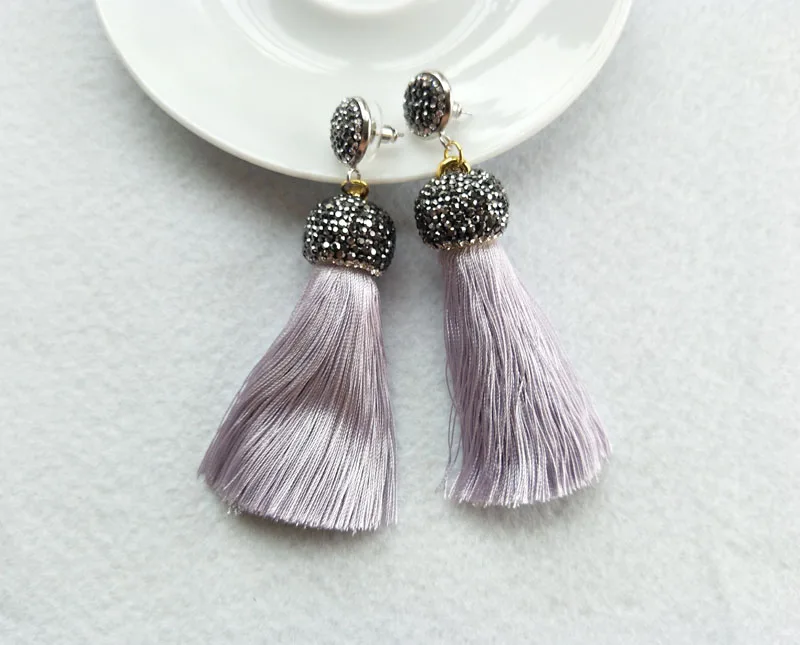 5 пар рождественский подарок разноцветные хлопковые шелковые кисточки для серег