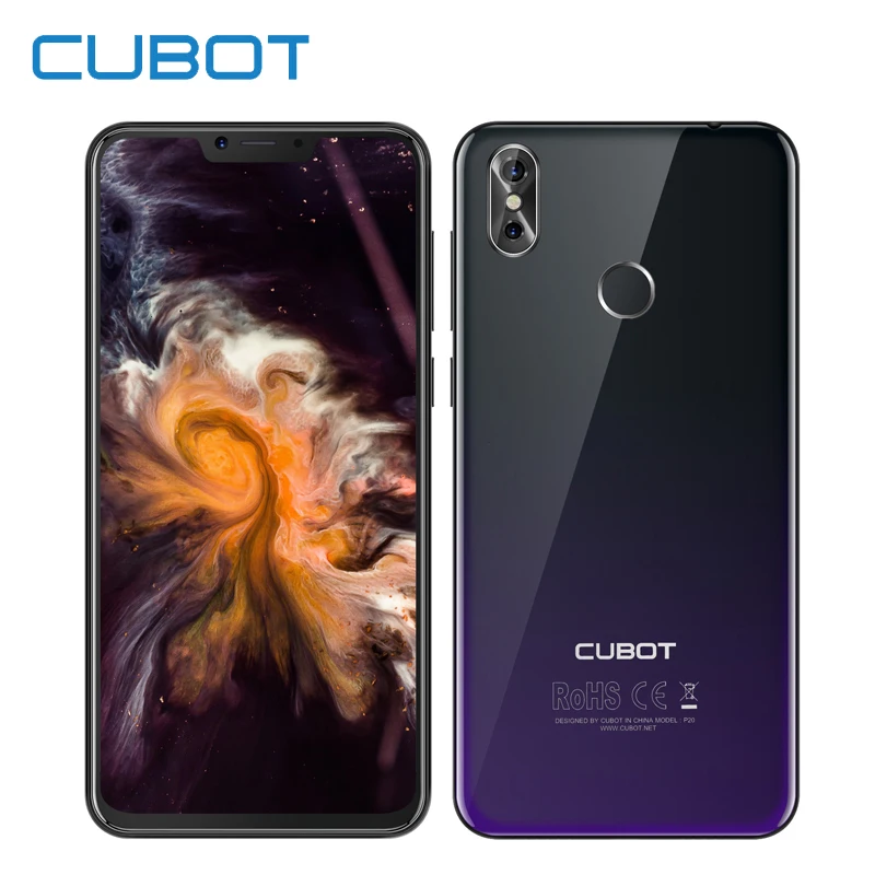 Смартфон Cubot P20 4G 6 18 &quot19:9 Нотч экран мобильный телефон Android 8 0 + 64G Восьмиядерный 20MP