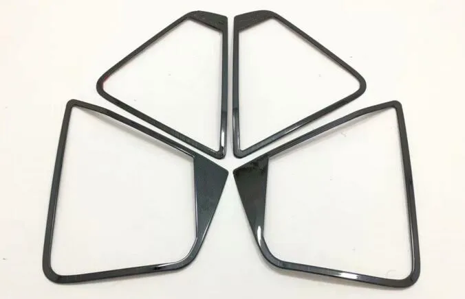 Stainless steel Тюнинговая Автомобильная накладка из нержавеющей стали детектор внутри двери аудио говорящий звук кольцо отделка 4 шт. для Skoda Karoq - Название цвета: Stainless steel