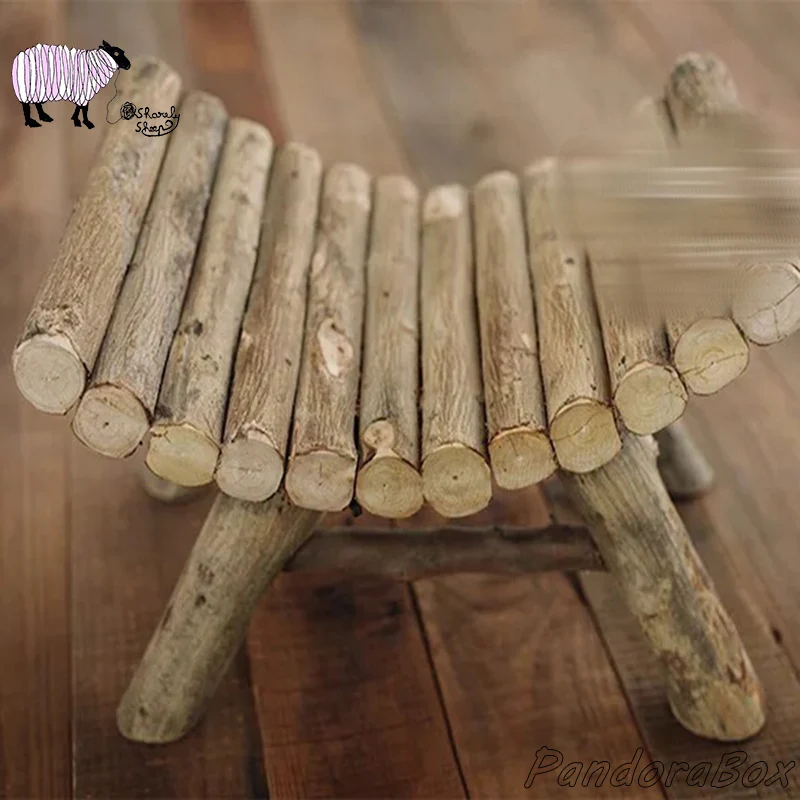 Newborn Photography Props Wooden Chair Basket Baby Bed Photo Shoot Posing Prop bebe foto Accessories Infant Kids Session Bed