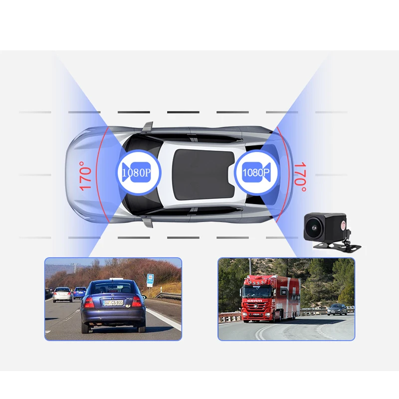 WHEXUNE оригинальная мини-видеокамера для автомобиля с полным HD 1080P, системой ADAS и цифровой видеозаписью Dash Cam для мультимедийного плеера на Android.