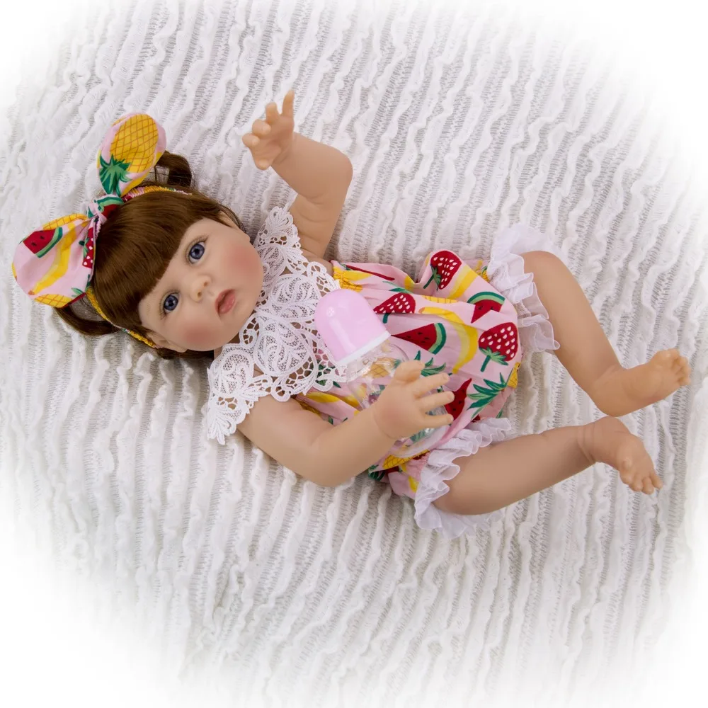 Игрушки для виниловой ванны bebe Кукла reborn girl с желтой детской летней одеждой