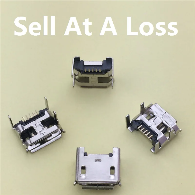 

10 шт./лот Micro USB 5-контактный Женский Разъем G20 для розетки зарядки 4 фута вьющиеся рот