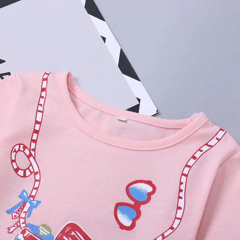 Новые весенние комплекты одежды для маленьких девочек Детская Хлопковая одежда