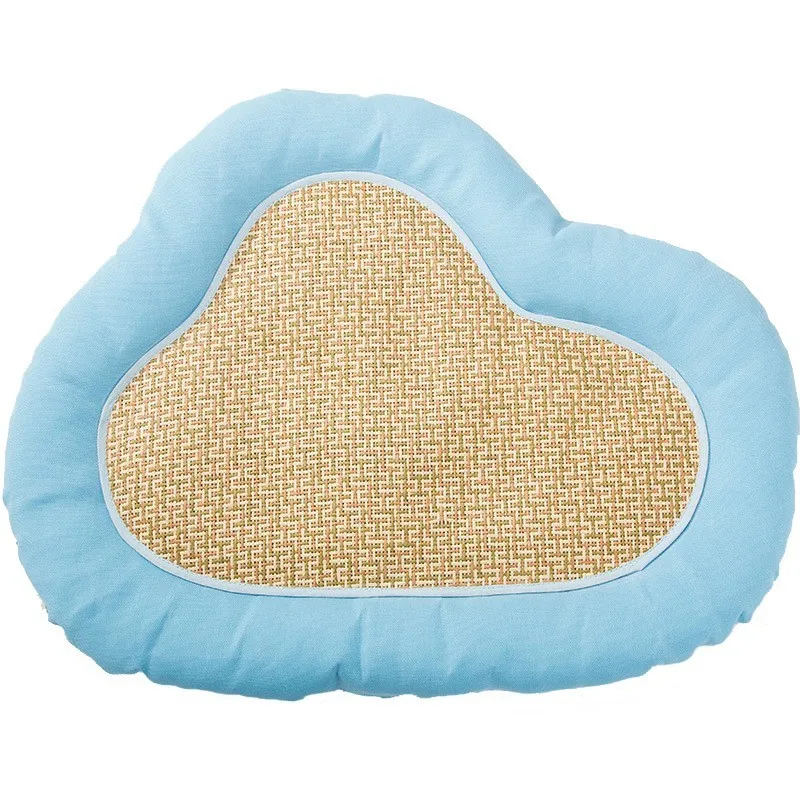 cloud blue Новинка, летний охлаждающий коврик для кошек, домик, карамельный цвет, облако, ротанг, коврик для льда, подушка для котенка, собаки, питомца, лето, сохраняет прохладу, гнездо для питомца - Цвет: cloud blue