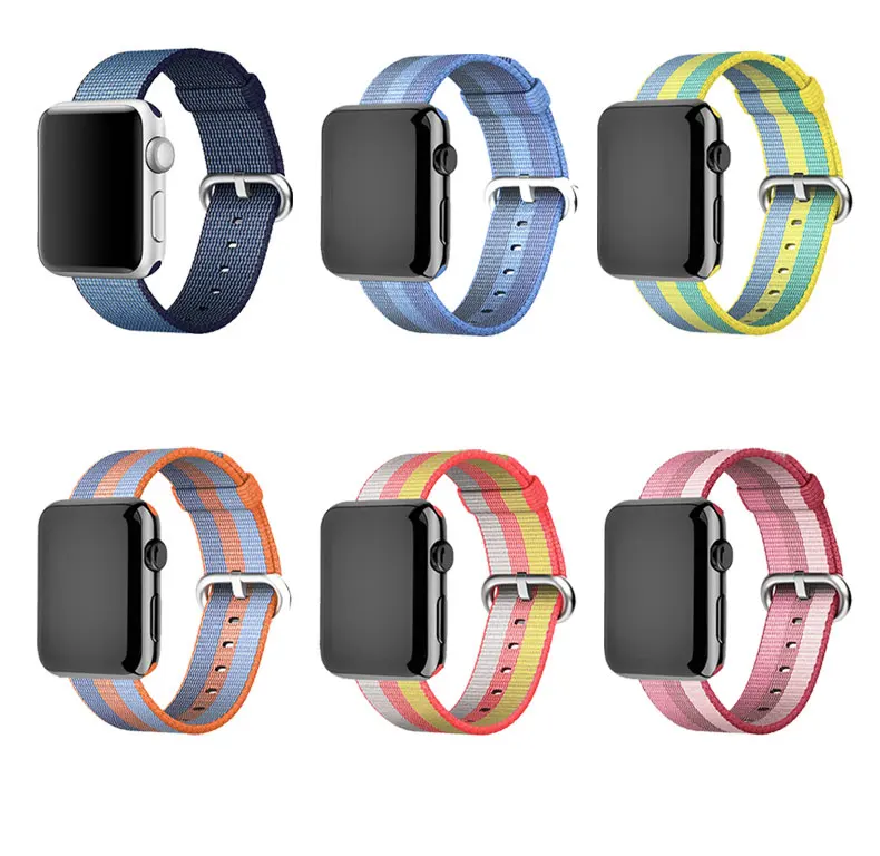 Ремешок Nato для apple watch, ремешок для apple watch 5, 4, 3, ремешок 44 мм, 40 мм, iwatch, ремешок 42 мм, 38 мм, плетеный нейлоновый браслет pulseira correa