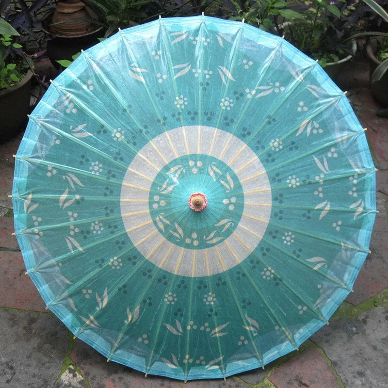 Травяной зеленый зонтик из масляной бумаги ручной работы для костюмированной