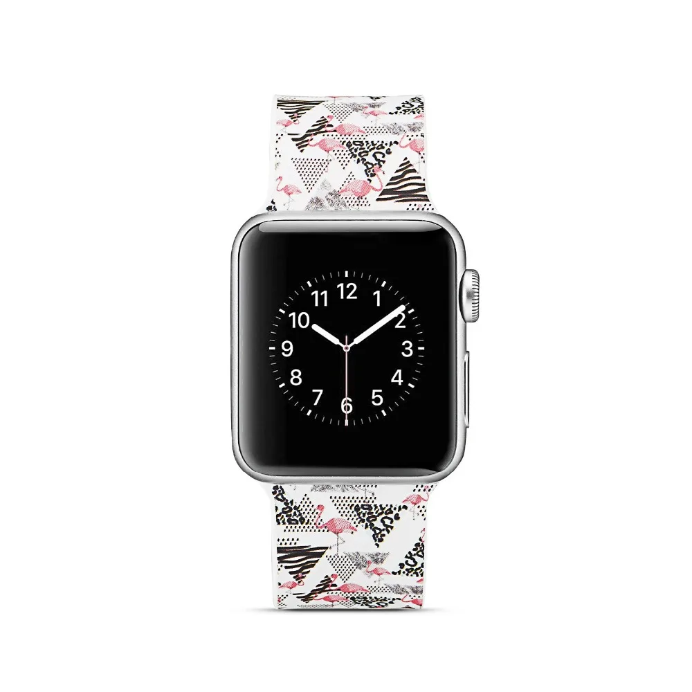 Граффити стиль силиконовый мягкий ремешок для Apple Watch 1 2 3 4 5 ремешок 38 мм 40 мм 42 мм 44 мм ремешок SmartWatch спортивный силиконовый наручный браслет