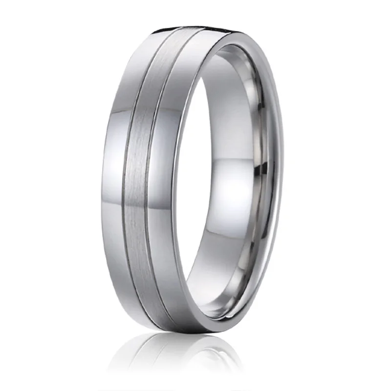 Для Мужчин's Alliance titanium обручальное кольцо Promise Пара Кольца для мужчин белого, золотого, серебряного цвета 6 мм Размер США 7 8 9 10 11 12 13 14 15